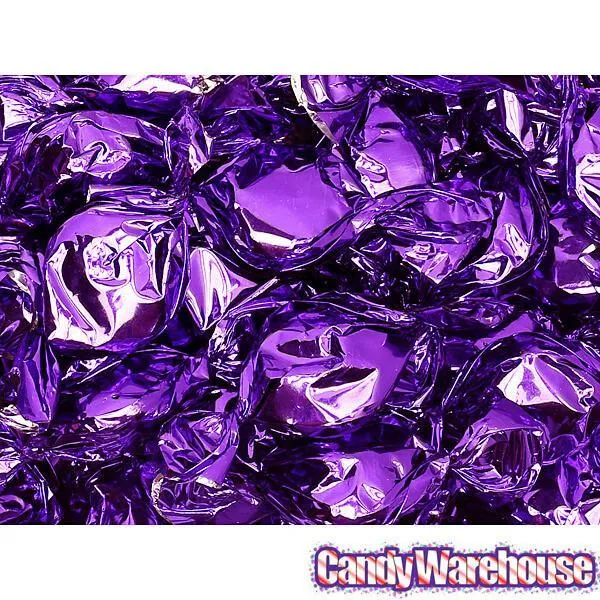 Primrose Metallic Foiled Hard Candy Buttons - Purple: 5LB Bag - Image 2