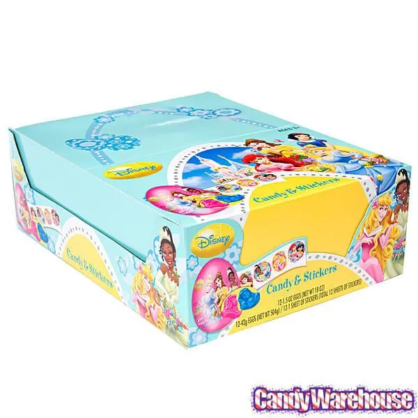 Disney Princess Candy and Sticker Filled Easter Eggs: 12-Piece Display - Image 4