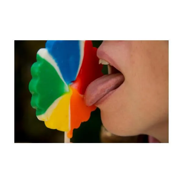 Psychedelic Swirl 3.5-Inch Lollipops - Primary Colors: 12-Piece Box - Image 2