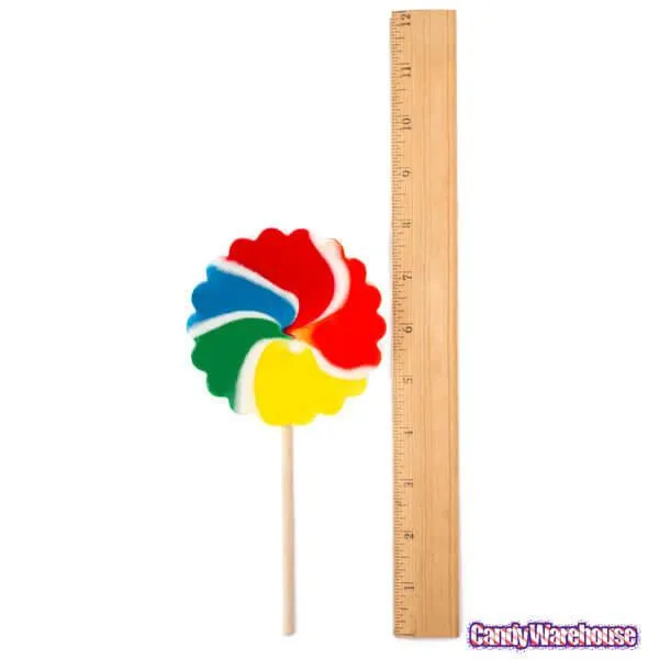 Psychedelic Swirl 3.5-Inch Lollipops - Primary Colors: 12-Piece Box - Image 3