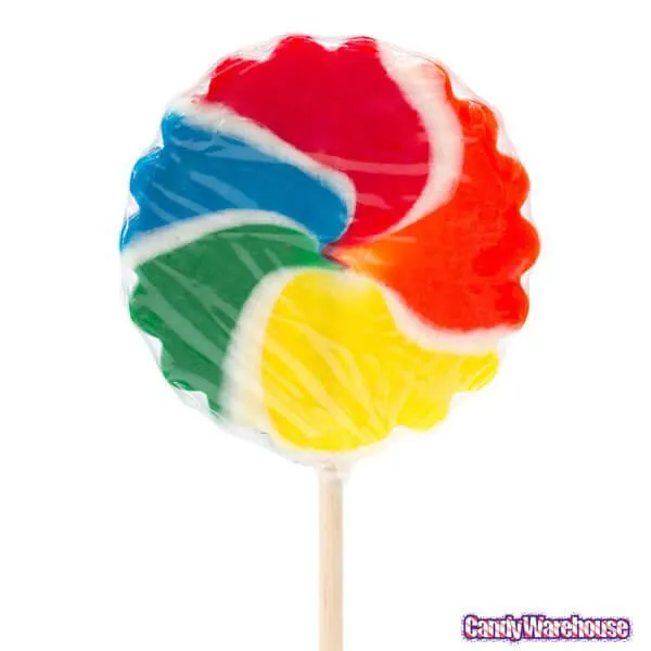 Psychedelic Swirl 3.5-Inch Lollipops - Primary Colors: 12-Piece Box - Image 4