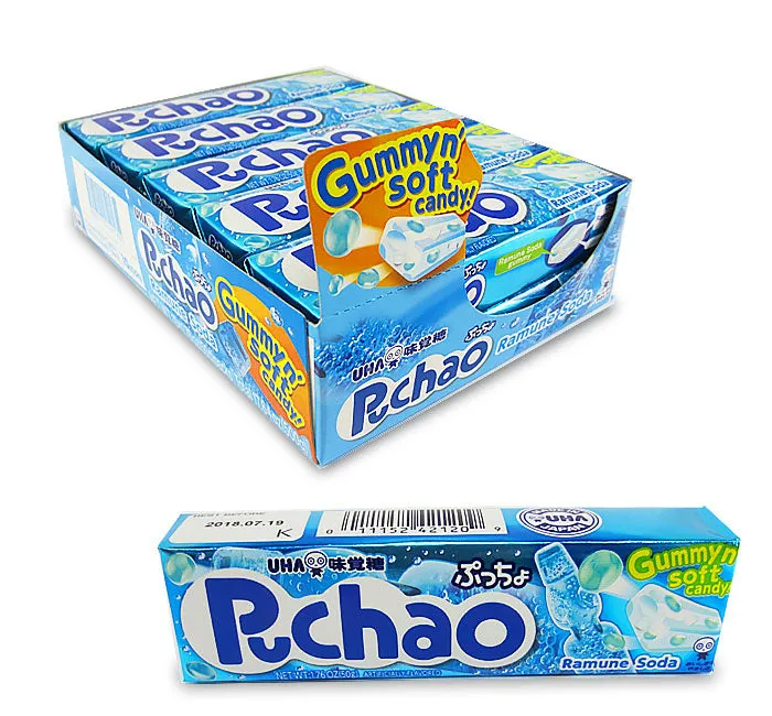Puchao Chewy Gummy Candy - Ramune Soda: 10-Piece Box
