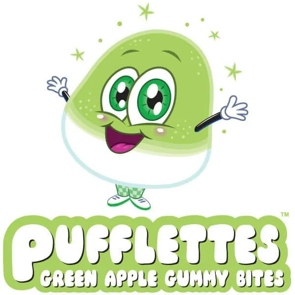 Pufflettes Gummy Bites - Green Apple: 5LB Bag - Image 2