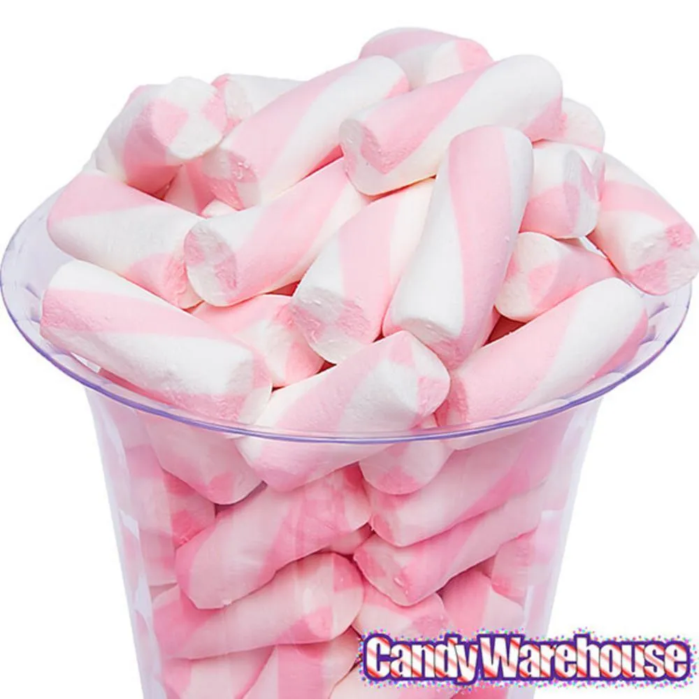 Puffy Poles Jumbo Marshmallow Twists - Strawberry: 1LB Bag - Image 2