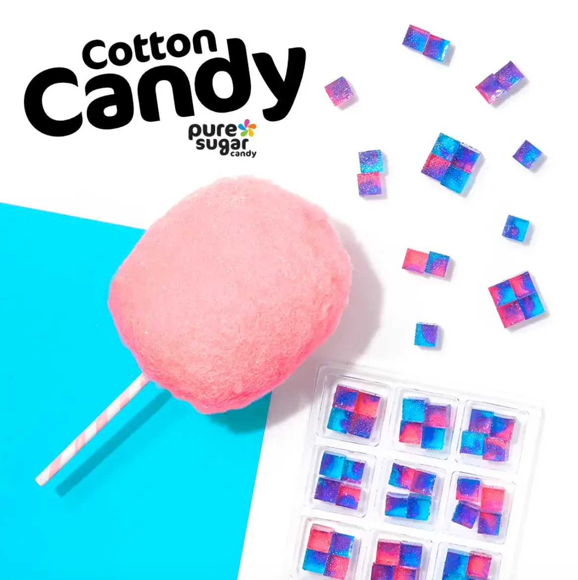 Pure Sugar Candy Cubes - Cotton Candy - Image 2