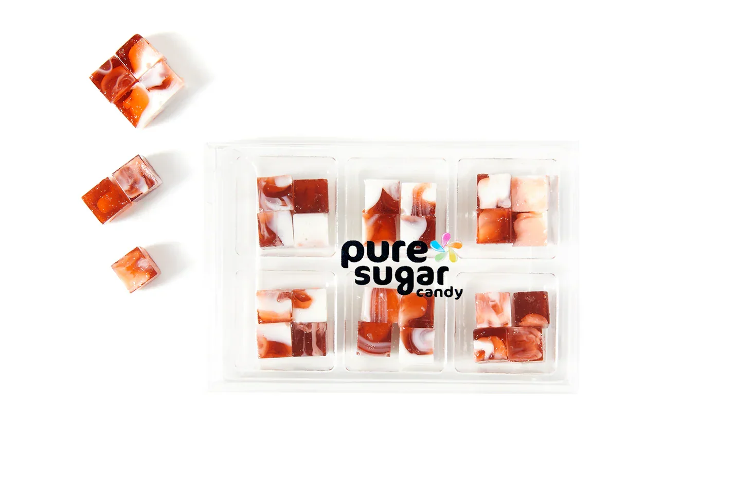 Pure Sugar Candy Cubes - Fudge Swirl
