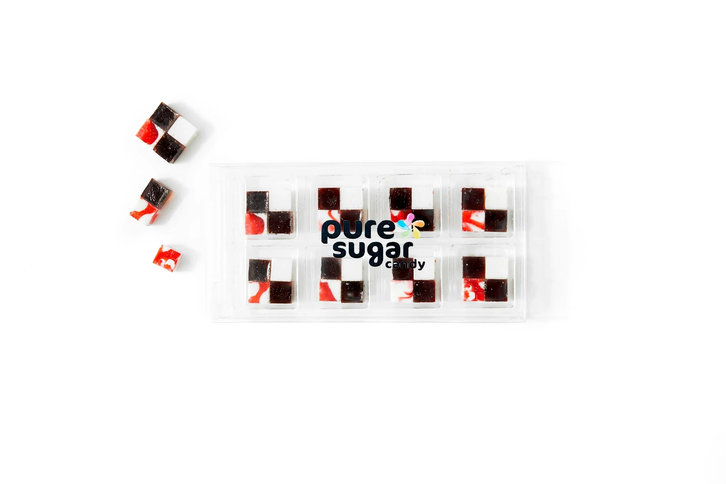 Pure Sugar Candy Cubes - Peppermint Bark