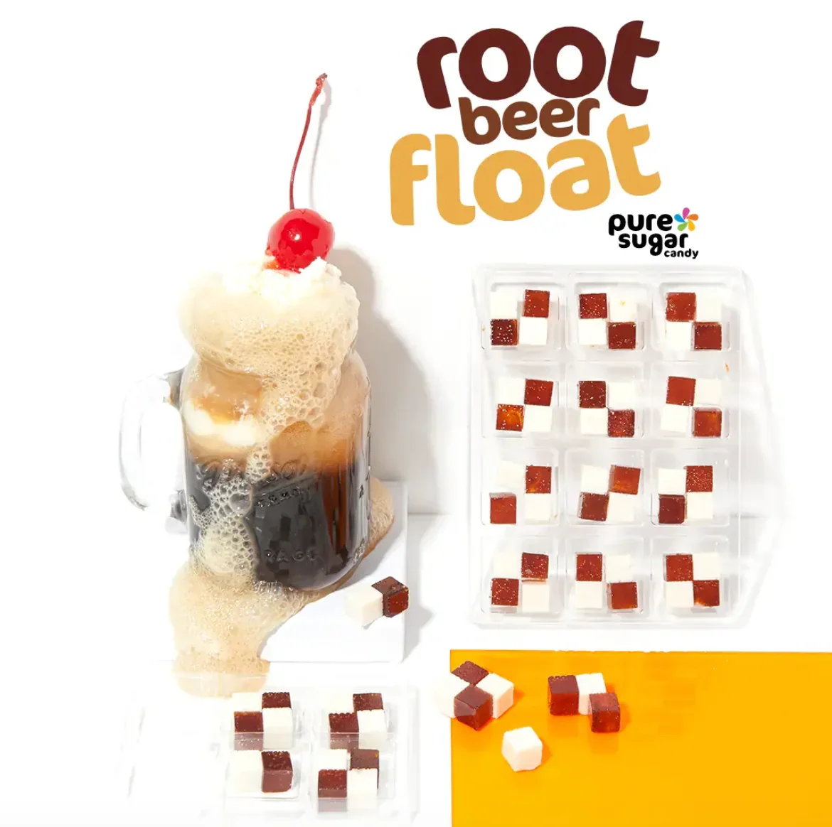 Pure Sugar Candy Cubes - Root Beer Float