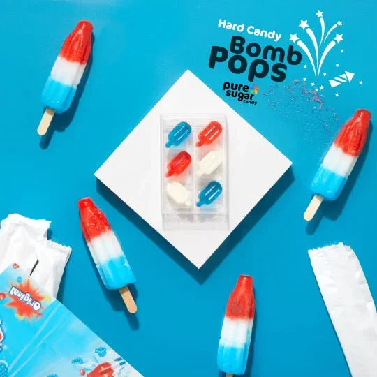 Pure Sugar Hard Candies - "Bomb Pop" Popsicles