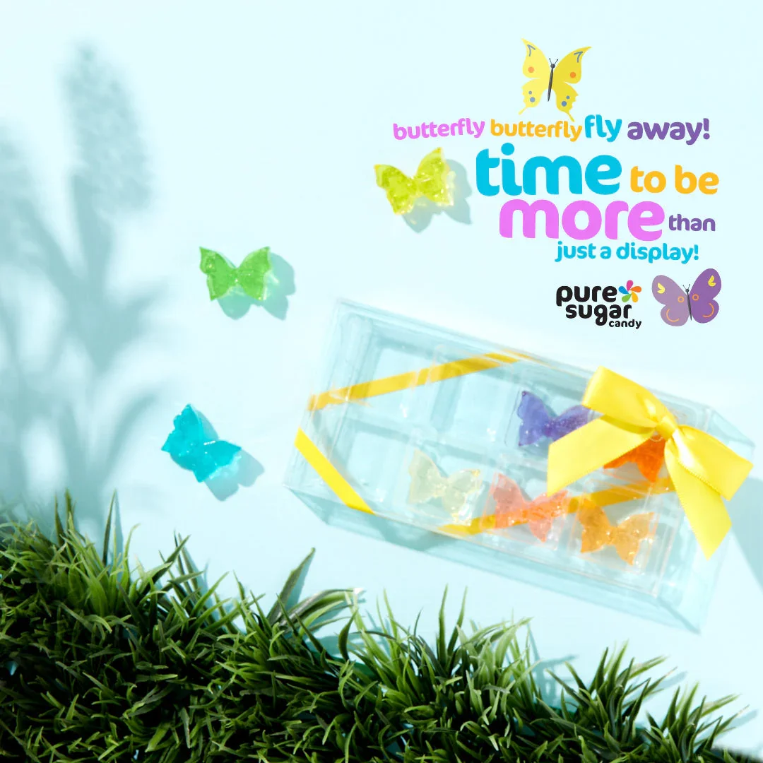 Pure Sugar Hard Candies - Butterflies