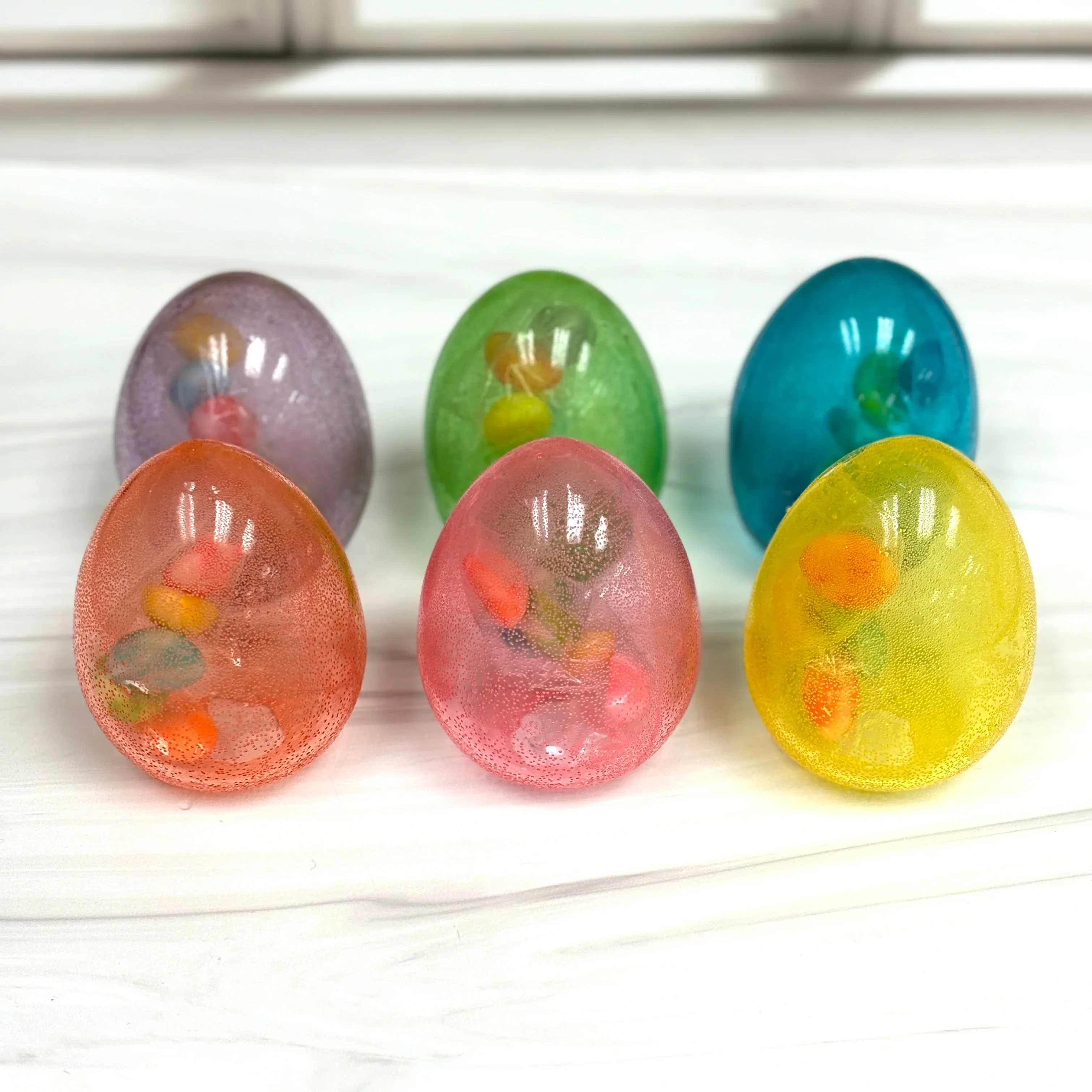 Pure Sugar Hollow Candy Easter Egg filled with Gummy Eggs - Image 2