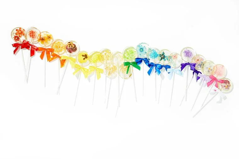 Pure Sugar Lollipop - Edible Paper Flower