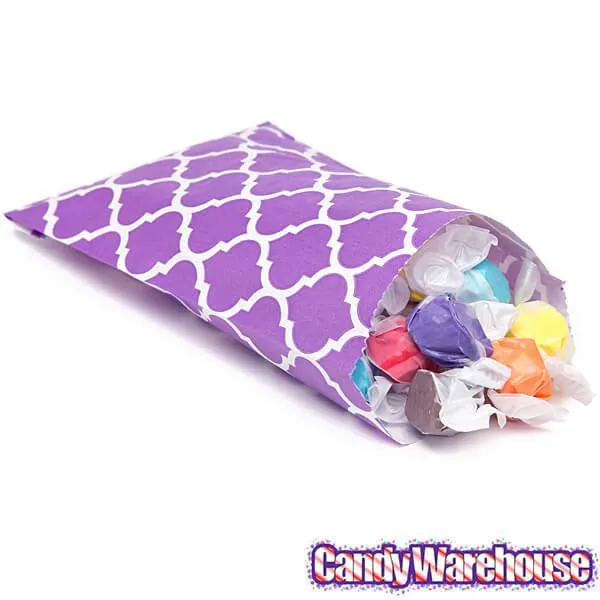 Purple Casablanca Pattern Candy Bags: 25-Piece Pack - Image 2