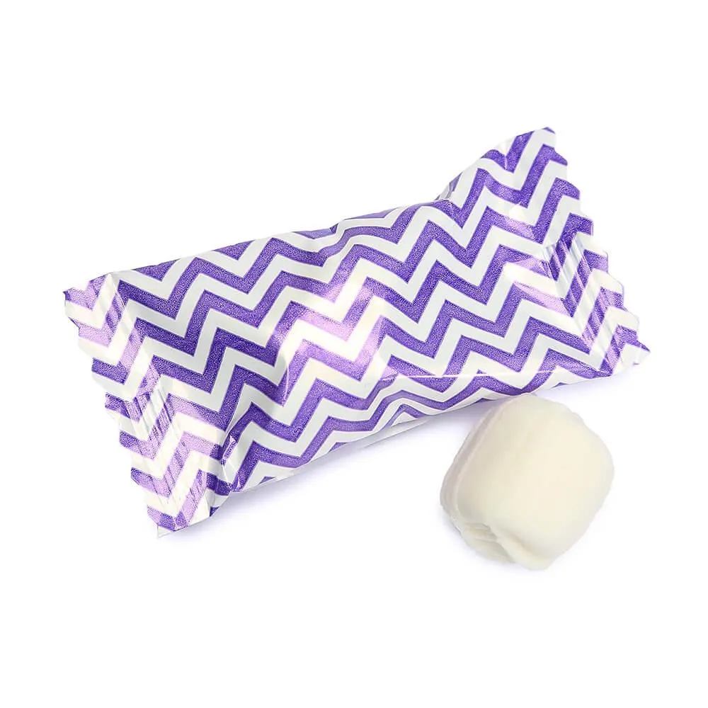 Purple Chevron Stripe Wrapped Butter Mint Creams: 108-Piece Bag