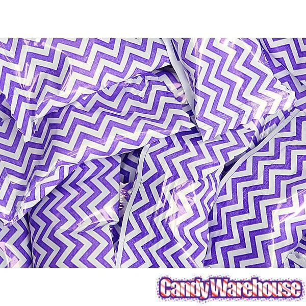 Purple Chevron Stripe Wrapped Butter Mint Creams: 108-Piece Bag - Image 2