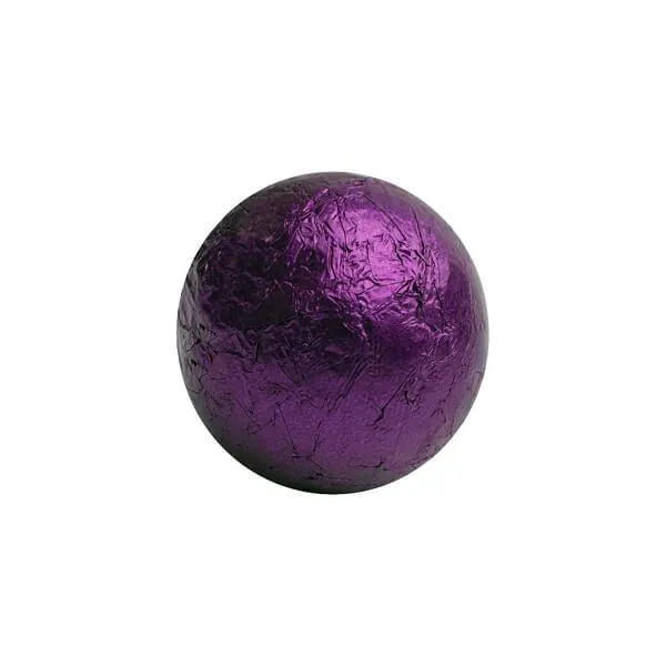 Foiled Milk Chocolate Balls - Purple: 2LB Bag - Image 3