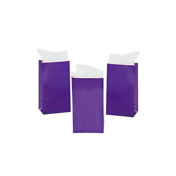 Mini Candy Treat Bags - Purple: 24-Piece Bag - Image 2