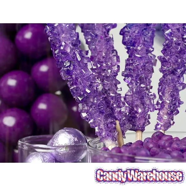 Rock Candy Crystal Sticks - Purple: 120-Piece Case - Image 3