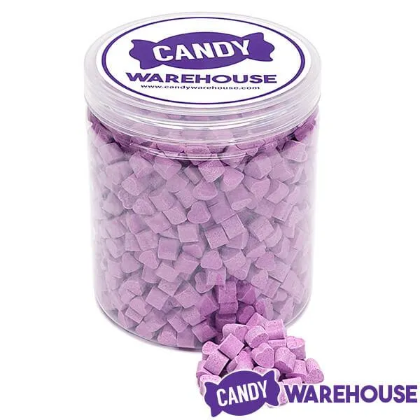 Tiny Sugar Candy Hearts - Purple: 1.5LB Jar - Image 4