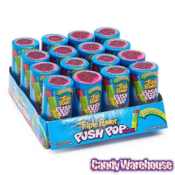 Push Pops Triple Power Candy: 16-Piece Box - Image 2