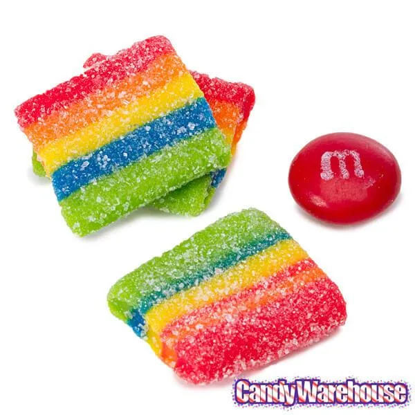 AirHeads Xtremes Sour Belts Bites Candy Packs - Rainbow Berry: 12-Piece Box - Image 4
