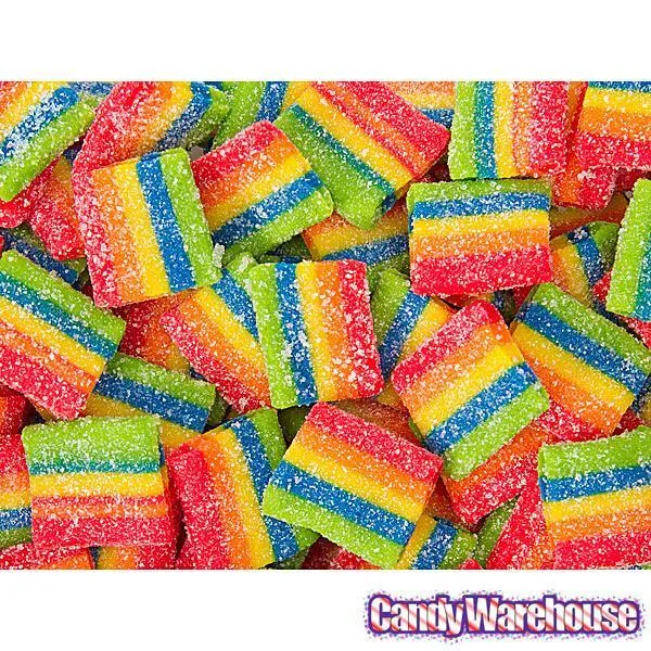 AirHeads Xtremes Sour Belts Bites Candy Packs - Rainbow Berry: 12-Piece Box - Image 5