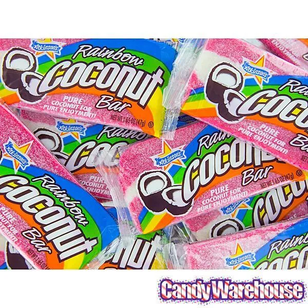 Atkinson Rainbow Coconut Candy Bars: 24-Piece Box - Image 3