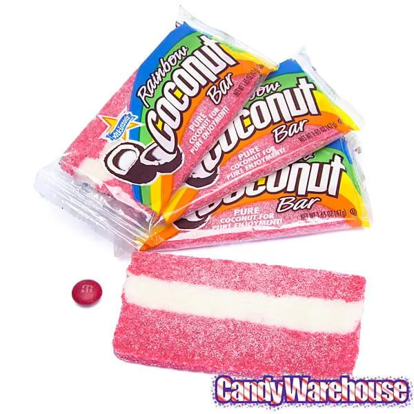 Atkinson Rainbow Coconut Candy Bars: 24-Piece Box - Image 4