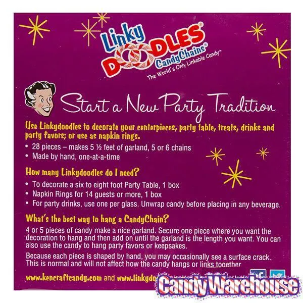 Linky Doodles Candy Chains - Rainbow: 28-Piece Box - Image 2