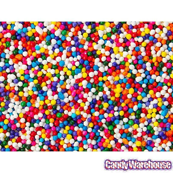 Rainbow Nonpareils Sprinkles: 3-Ounce Bottle - Image 2