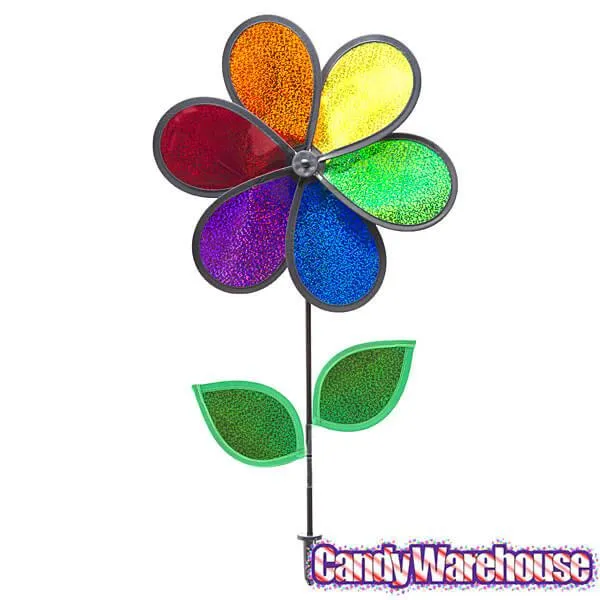 Rainbow Sparkle Flower Spinner - 12 Inch Flower Wheel - Image 4