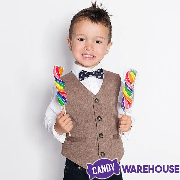 Rainbow Swirl 2.5-Ounce Corkscrew Twist Lollipops: 24-Piece Display - Image 4