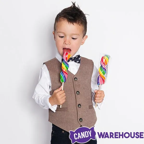 Rainbow Swirl 2.5-Ounce Corkscrew Twist Lollipops: 24-Piece Display - Image 5