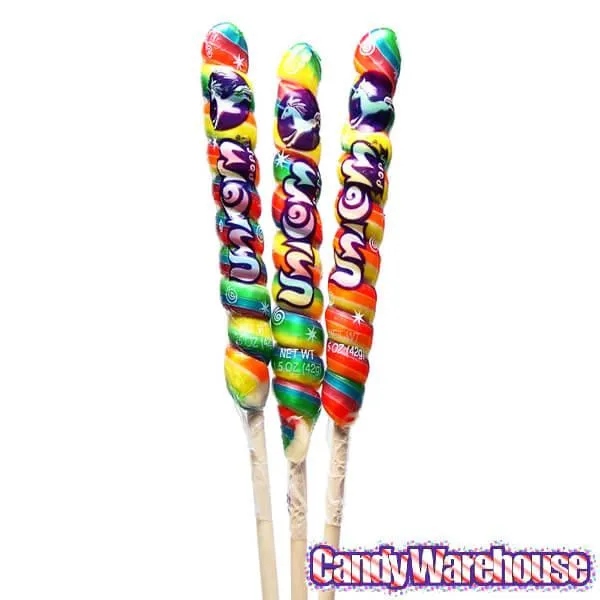 Unicorn Pops 1.5-Ounce Twist Suckers - Rainbow: 72-Piece Case - Image 2