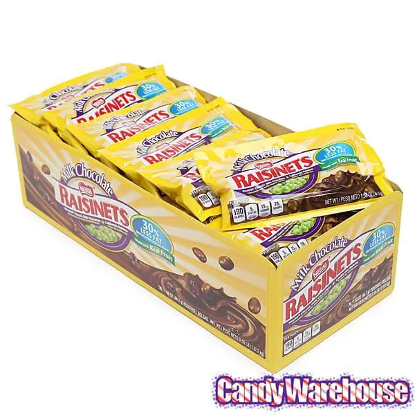 Raisinets Milk Chocolate Raisins Candy Packs: 36-Piece Box - Image 2