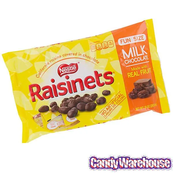 Raisinets Milk Chocolate Raisins Candy Fun Size Packs: 15-Piece Bag - Image 4