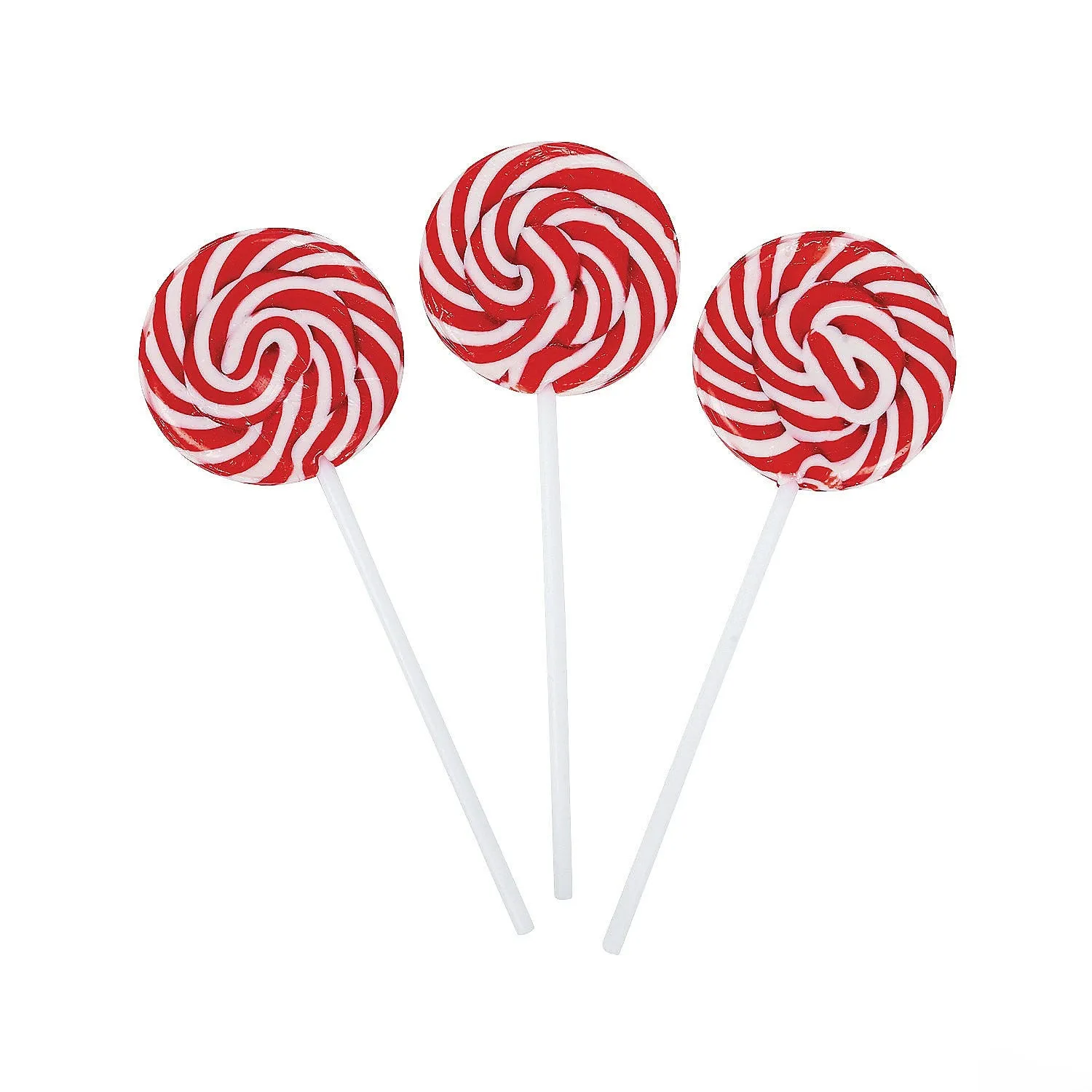 Red Petite Swirl Lollipops - Cherry: 24-Piece Bag