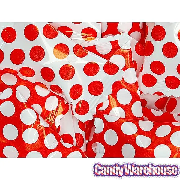 Red Polka Dots Wrapped Butter Mint Creams: 300-Piece Case - Image 2