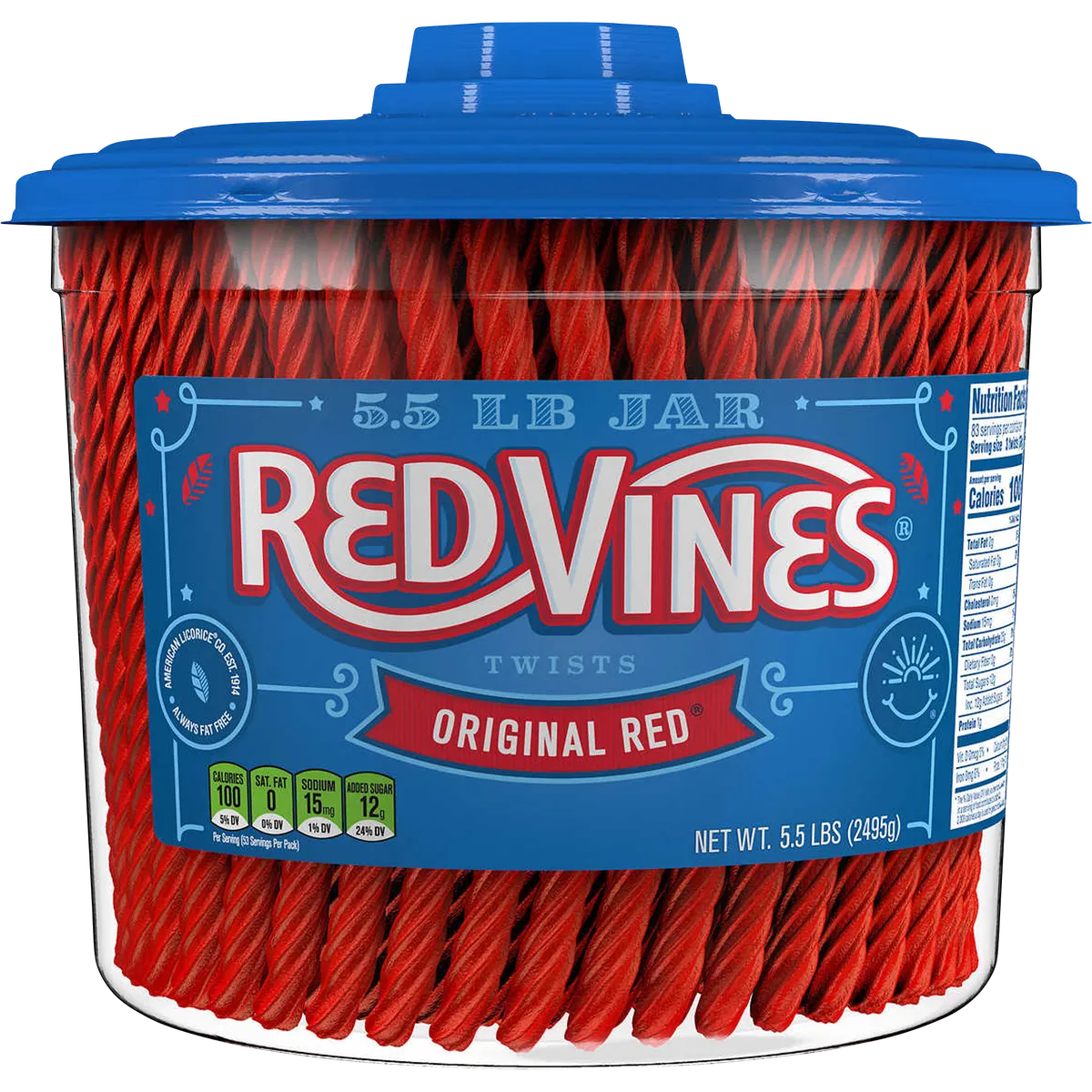 Red Vines Licorice Twists Candy: 5LB Tub