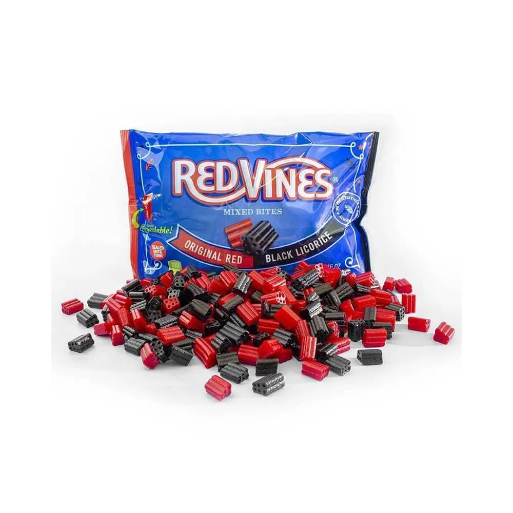 Red Vines Original Red & Black Licorice Mixed Bites: 1LB Bag - Image 2