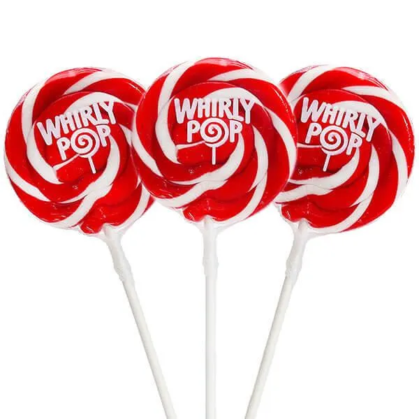 Whirly Pop 1.5-Ounce Swirl Suckers - Red: 24-Piece Display