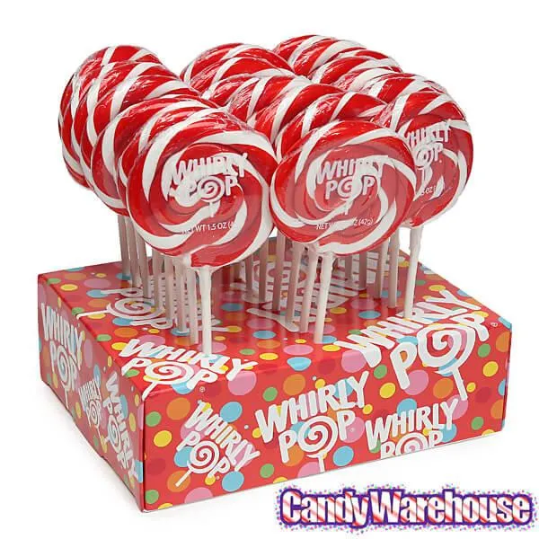 Whirly Pop 1.5-Ounce Swirl Suckers - Red: 24-Piece Display - Image 2
