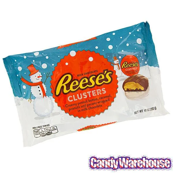 Reeses Christmas Peanut Butter Milk Chocolate Clusters: 10-Ounce Bag - Image 2