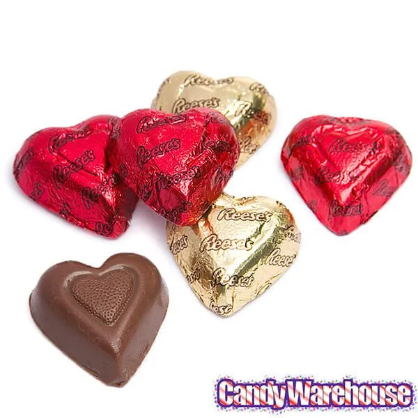 Reeses Foiled Peanut Butter Filled Chocolate Hearts: 27-Piece Bag - Image 3