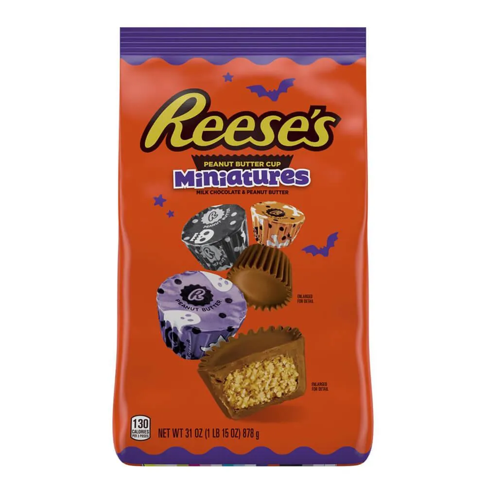 Reeses Halloween Peanut Butter Cups Miniatures in Spooky Wrappers: 31-Ounce Bag - Image 5