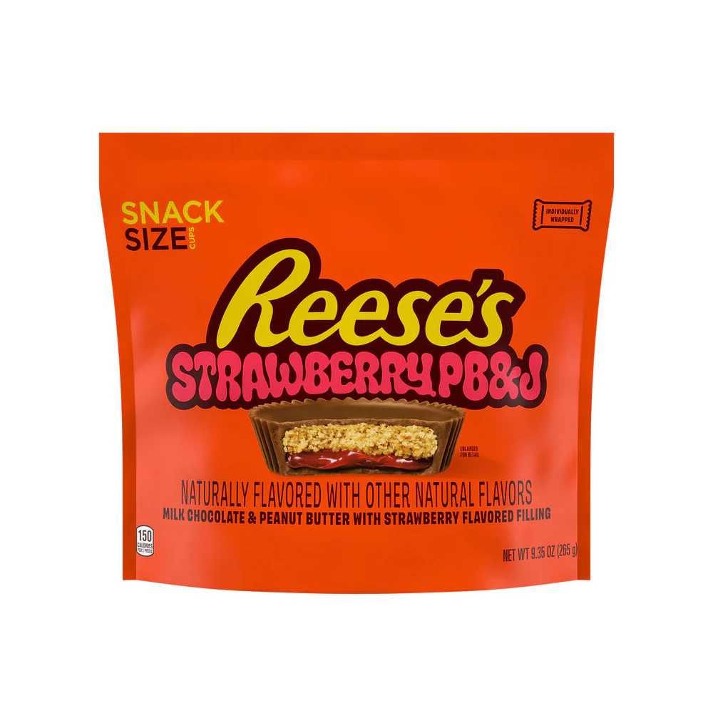 Reese’s PB&J Strawberry Peanut Butter Cups Snack Size: 9.35-Ounce Bag