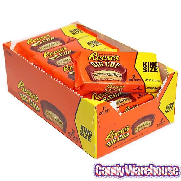 Reese's Peanut Butter Big Cups King Size Packs: 16-Piece Box - Image 3