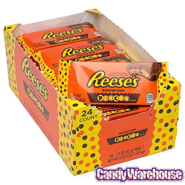 Reese's Peanut Butter Cups Stuffed with Reese's Pieces Candy Packs: 24-Piece Box - Image 3