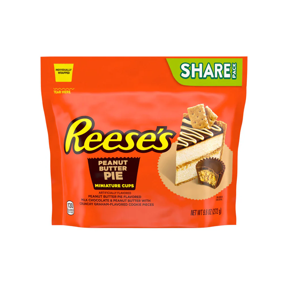 Reese’s Peanut Butter Pie Miniatures Peanut Butter Cups Share Pack: 9.6-Ounce Bag