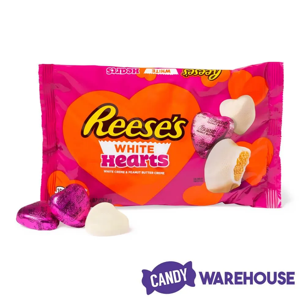 Reese's Pink Foiled White Creme Peanut Butter Hearts: 9.1-Ounce Bag - Image 2